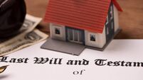 Last will and testament form with gavel