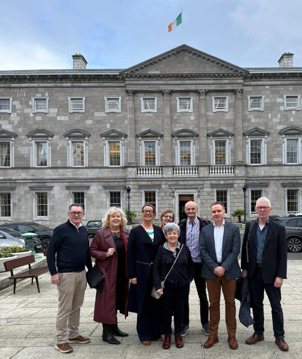 The Before We Die group at the Dáil, with Liam Quaide TD.