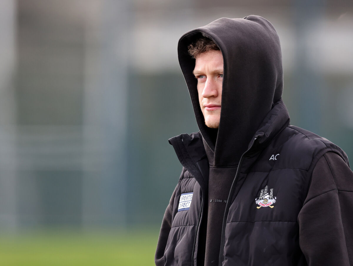Cork hurler Alan Connolly watching the game on Sunday. Picture: Jim Coughlan. Cork hurler Alan Connolly watching the game on Sunday. Picture: Jim Coughlan.
