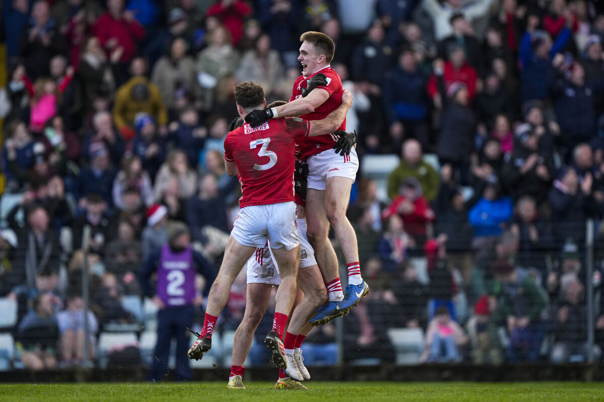 Cork players and supporters celebrate after beating Meath last month at Páirc Uí Rinn. Picture: INPHO/James Lawlor