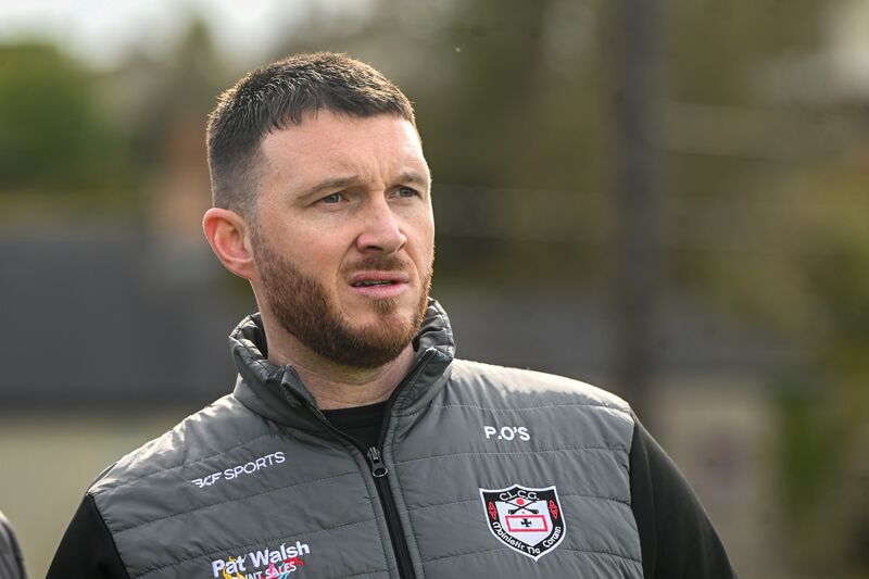 Midleton manager Paudie O’Shea watches the action. Picture: Chani Anderson