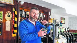 <p class="contextmenu internal_Caption">Cullen Dempsey behind the bar of his pub, The Goalpost Bar &amp; Lounge, in Shanagarry. 	<span class="contextmenu emphasis CaptionCredit"> Picture: Noel Sweeney</span>
            </p>