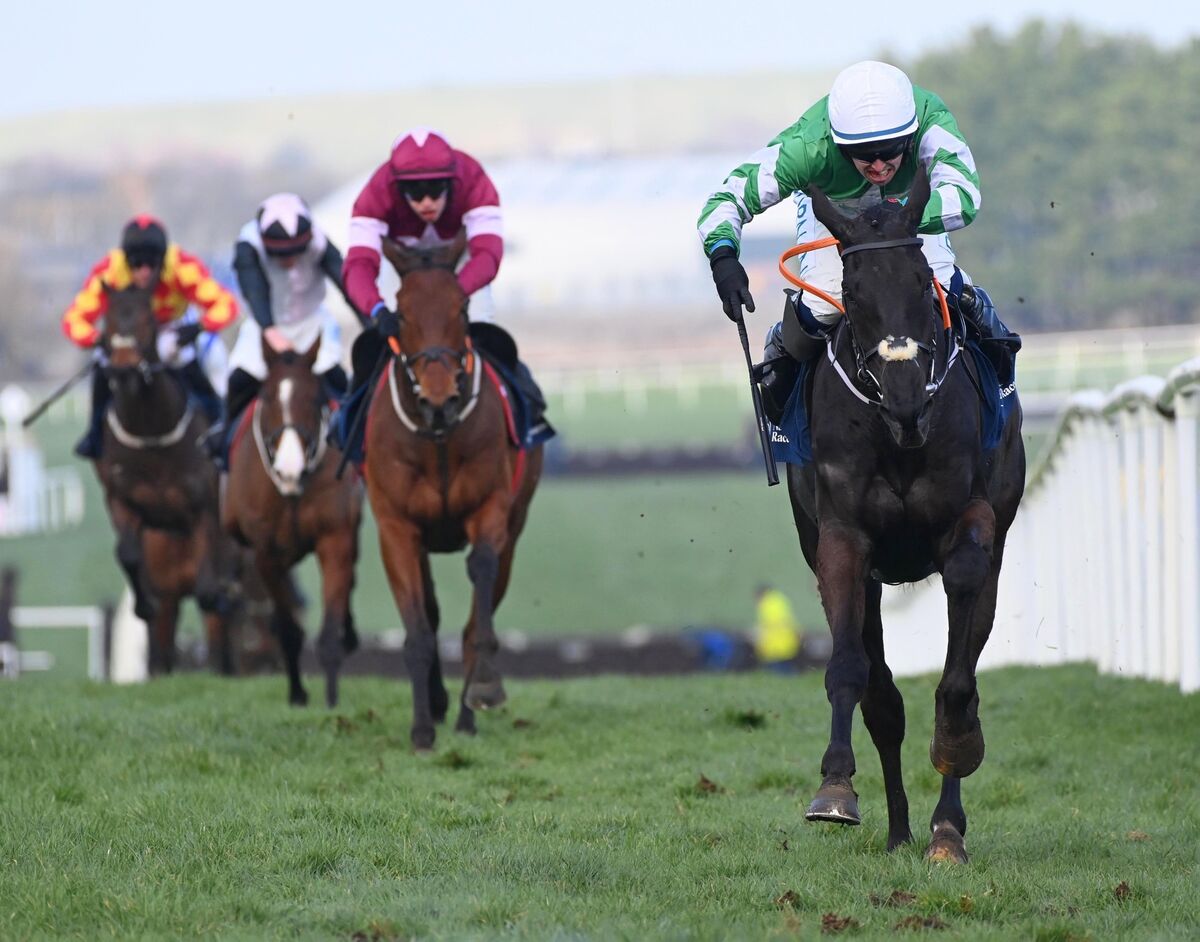 Bokamsin and Darragh O'Keeffe win at Naas recently. Picture: Healy Racing