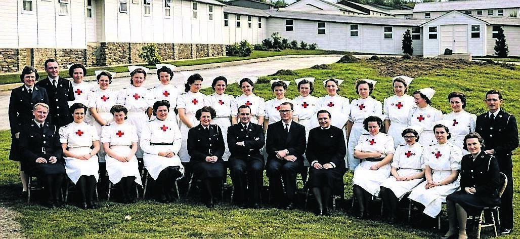 Red Cross staff at l’Hôpital de la Croix Rouge Irlandaise in Saint Lô