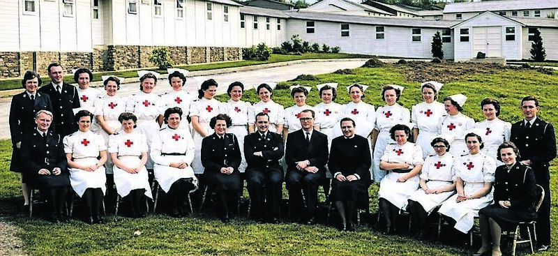 Red Cross staff at l’Hôpital de la Croix Rouge Irlandaise in Saint Lô