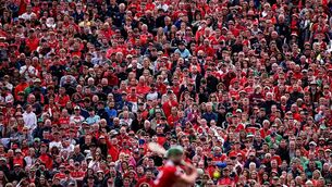 <p>Cork's Séamus Harnedy against the backdrop of a full terrace at TUS Gaelic Grounds during last year's Munster SHC final. Picture: Piaras Ó Mídheach/Sportsfile</p>