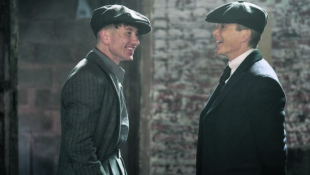 <p class="contextmenu internal_Caption">Barry Keoghan and Cillian Murphy on set during the filming of Peaky Blinders: The Immortal Man. Picture: Netflix/Robert Viglasky</p>