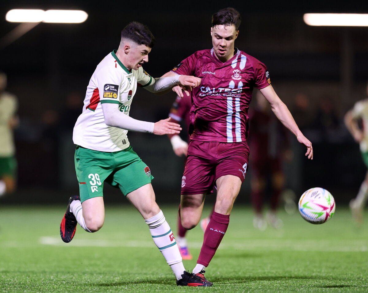 Cillian Murphy of Cork City in action against Cian Coleman of Cobh Ramblers. Picture: Michael P Ryan/Sportsfile