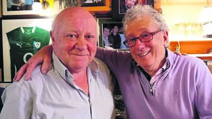 <p class="contextmenu internal_Caption">KEEPER OF THE FLAME: John Arnold (left) with Billy Keane in John B Keane’s pub in Listowel</p>